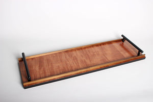 A quilted myrtle veneer serving tray