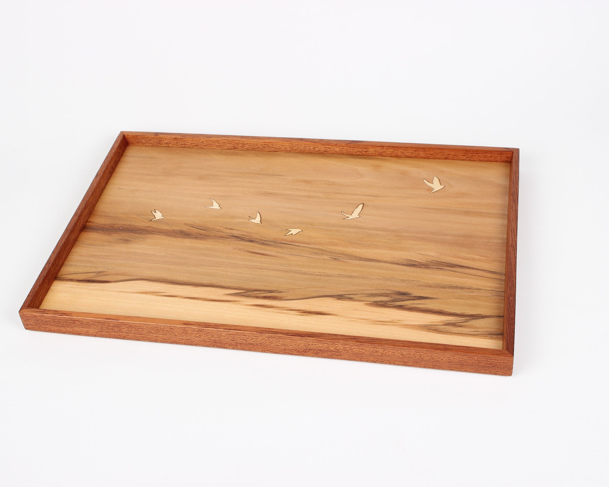 Tray with Bird Marquetry #17