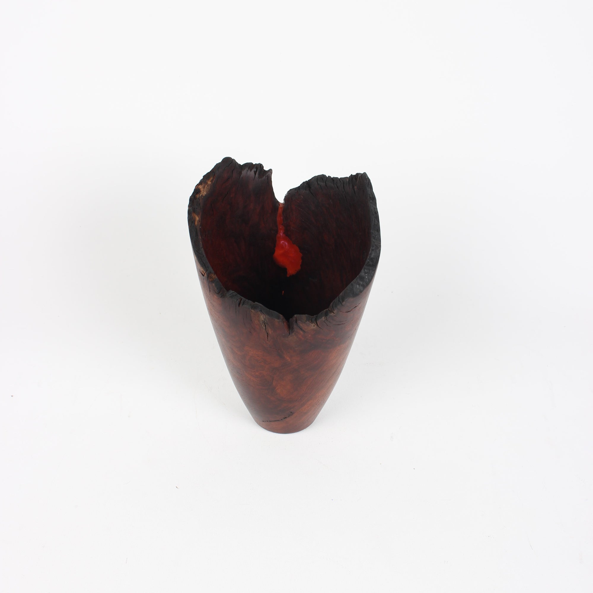 Jarrah Burl Vase with Resin #047