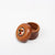 An acorn shaped yosegi box with lid removed