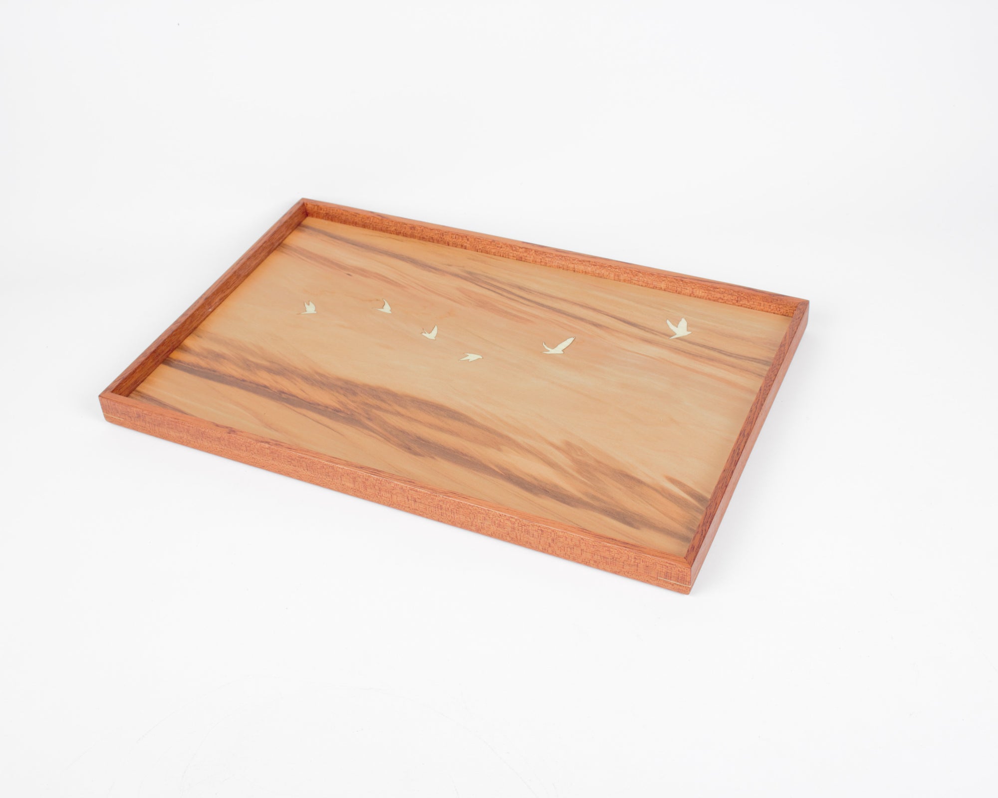 Tray with Bird Marquetry #18